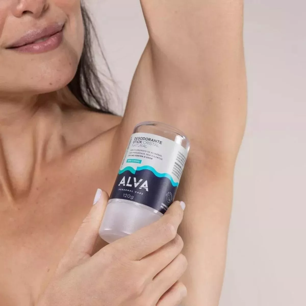 Desodorante Alva Stick Cristal Natural sem alumínio sem perfume 120g - Image 6